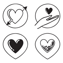 Charity icon set, Share, help care icon collection vector