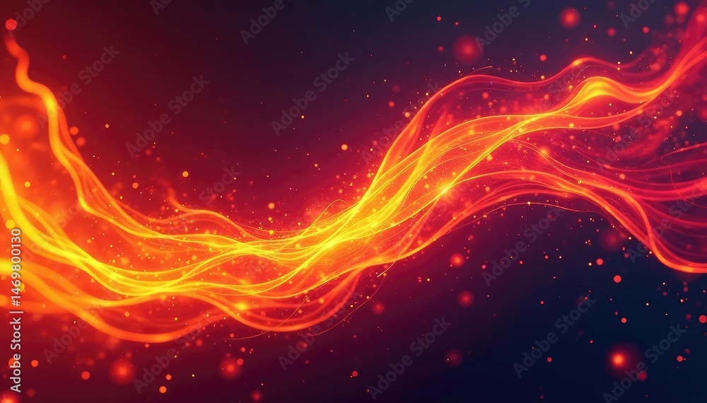Wall mural abstract fiery vectors swirling and interweaving, creating dynamic motion and texture , heat, textur