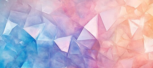 Obraz premium A crystal-inspired geometric texture with pastel shimmer 