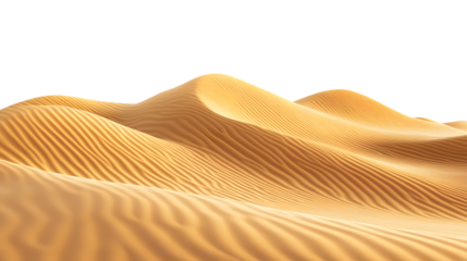 Singular Desert Sand Dune Isolated on Transparent Background for Creative Designs