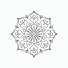 Ornamental Lace Circle Mandala Illustration
