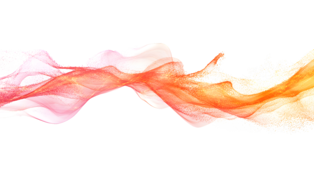 Vivid Fire Streak Isolated on Transparent Background for Design Projects