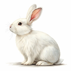 Adorable White Bunny: High-Resolution Rabbit Image