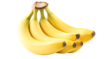 Vibrant Group of Bananas Isolated on Transparent Background for Professional Use