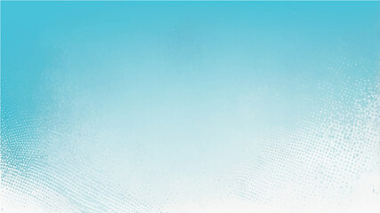 Abstract sky blue grunge background with halftone effect .