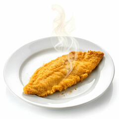 Crispy Fried Fish Fillet on a Plate