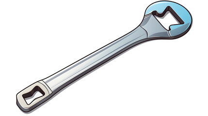 Professional Open End Wrench Cartoon Vector Illustration for Technical Designs