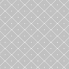 Diagonal black and white simple check, square, plaid seamless geometric background, texture. Straight even crossing stripes, narrow streaks, bars, thin lines. Vector graphic line illustration