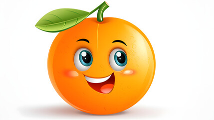 Humorous Orange Fruit Holding Sign Cartoon Vector Illustration Isolated on White Background