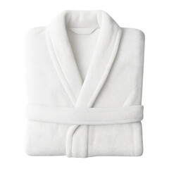 Elegant transparent white bathrobe displayed on soft background lifestyle photography cozy home setting relaxation concept