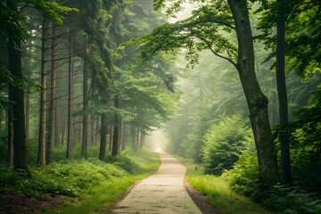 Obraz premium road in the forest