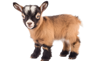 Adorable Baby Goat Kid Isolated Portrait - Professional Image Usage