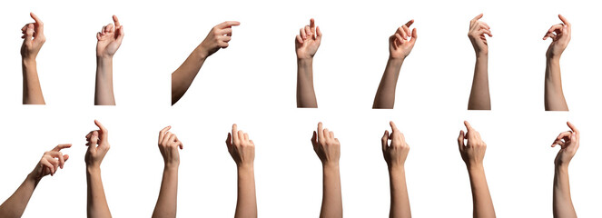 Hand with finger pointing upward in a gesture of reaching, promoting, or presenting. interaction and