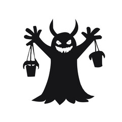 Monster silhouette art, cute monster silhouette