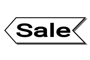 Big Sale Banner Design High-Resolution Printable Arrow Sale Sign for Business Promotions and Marketing