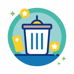 vector trash can icon