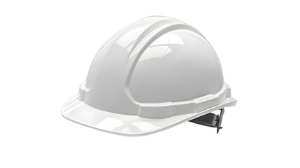 Fototapeta premium Professional Shining White Safety Helmet Isolated on Transparent Background
