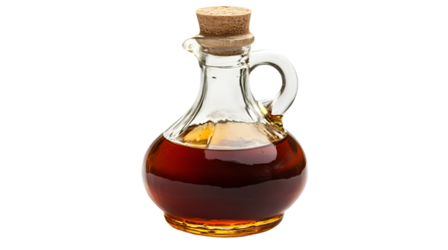 Sherry Vinegar Isolated on Transparent Background for Culinary Designs