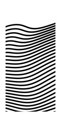 Abstract background with wavy, waving lines. Black and white vector illustration.