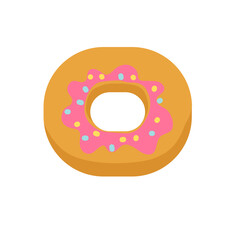png donut, doughnut icon with cartoon elements