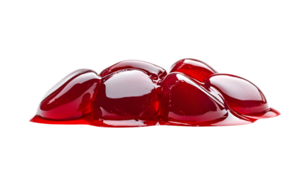 Colorful Spilled Jelly Isolated on Transparent Background for Creative Food Concepts