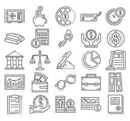 Financial assets and business resources depiction