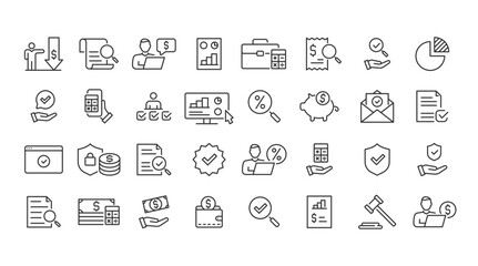 Financial auditing symbols arranged carefully