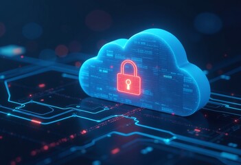 Cloud security with firewall protection and encrypted data transmission to prevent data breaches
