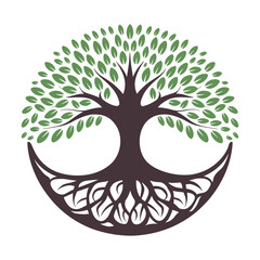 Obraz premium Tree of Life Symbol, Nature, Growth & Harmony, Tree Logo Design Vector