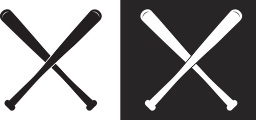Crossed baseball bats silhouette vector, Baseball silhouette, Baseball bat, Softball clipart