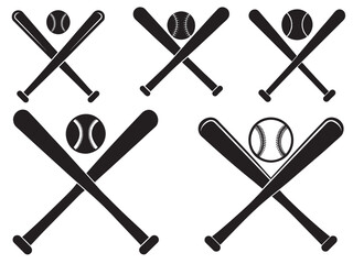 Crossed baseball bats silhouette vector, Baseball silhouette, Baseball bat, Softball clipart