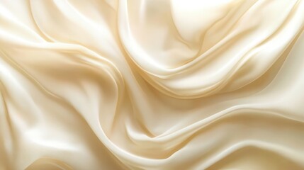 Obraz premium Cream Colored Silk Fabric Drape Texture