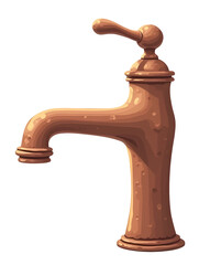 Stylish tap designed for bathroom adds elegance and functionality.,cut out