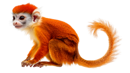 Wild Monkey Isolated on Transparent Background for Professional Use