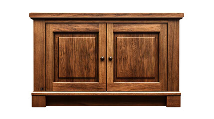 Modern Wooden Cabinet Isolated on Transparent Background for Interior Design Concepts