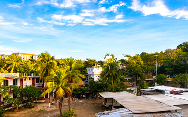 Fototapeta premium Beautiful landscape view panorama from balcony and terrace in Mexico.
