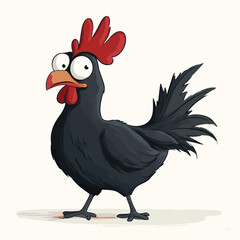 rooster isolated on white