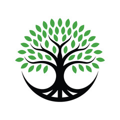 Obraz premium Tree of Life Symbol, Nature, Growth & Harmony, Tree Logo Design Vector