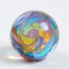Obraz premium Abstract Sphere with Colorful Swirls