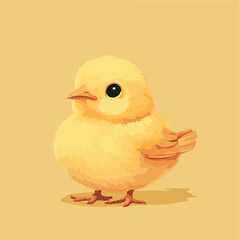 Adorable Vector Illustration Of A Cute Yellow Chick On A Neutral Background Perfect For Spring