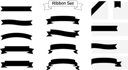 シンプルなリボン装飾素材セット