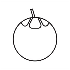 Coconut icon ountline vector