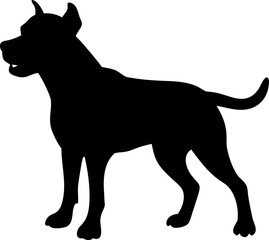 a detailed animal silhouette of a pet dog   .eps