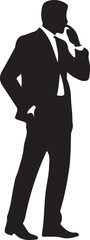 Fototapeta premium Silent Contemplation: A silhouette of a person immersed in deep thought, the shadow speaks volumes, suggesting intrigue, mystery, and hidden narratives.