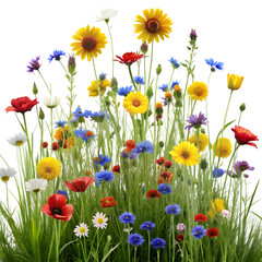 Naklejka premium Floral grass on transparent background