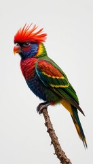Obraz premium Colorful Parrot Perched on Branch