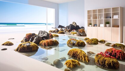 Rock Beach Inside the Office Room