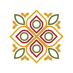 Geometric Floral Vector Design Logo.