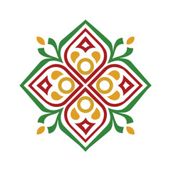 Geometric Floral Vector Design Logo.