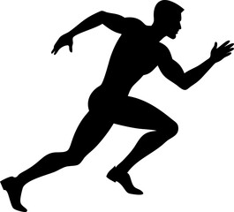 runner silhouette  running athlete  running silhou (1).eps